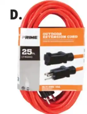 Ocean State Job Lot 16/3 25' orange extension cords offer
