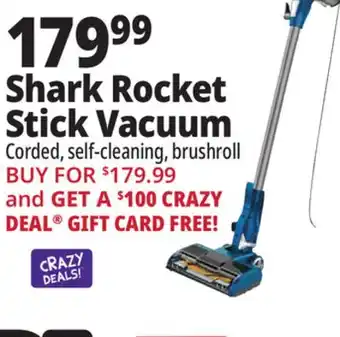 Ocean State Job Lot Shark rocket stick vacuum offer