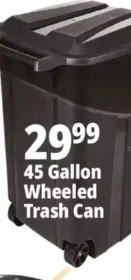 Ocean State Job Lot 45 gallon wheeled trash can offer