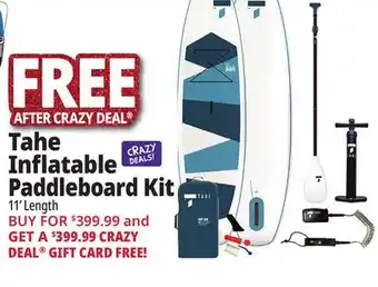 Ocean State Job Lot Tahe inflatable paddleboard kit offer