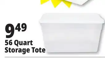 Ocean State Job Lot 56 quart storage tote offer