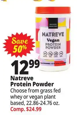Ocean State Job Lot Natreve protein powder offer