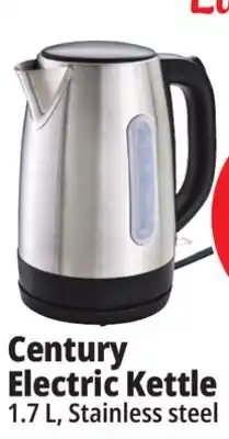 Ocean State Job Lot Century stainless steel electric tea kettle, 1.7 l offer