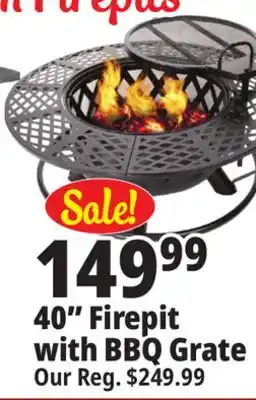 Ocean State Job Lot 40 firepit with bbq grate offer