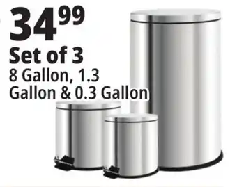 Ocean State Job Lot Stainless steel trash cans offer
