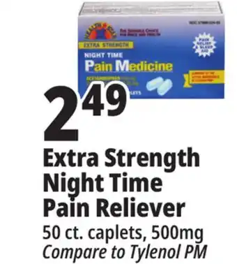 Ocean State Job Lot Extra strength night time pain reliever offer