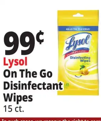 Ocean State Job Lot On the go disinfectant wipes offer