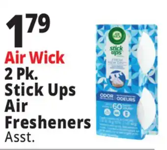 Ocean State Job Lot Air wick fresh new day crisp breeze stick ups, 2 count offer