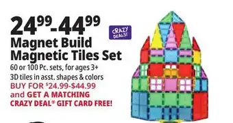 Ocean State Job Lot Magnet build magnetic tiles set offer