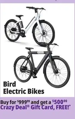 Ocean State Job Lot Bird electric bikes offer