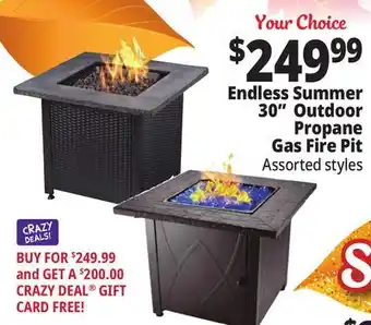 Ocean State Job Lot Endless summer 30 outdoor propane gas fire pit offer
