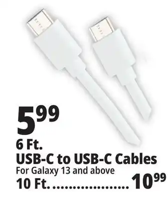 Ocean State Job Lot 6 ft. usb-c to usb-c cables offer