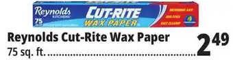 Ocean State Job Lot Reynolds cut-rite wax paper offer