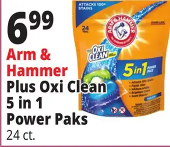 Ocean State Job Lot Arm & hammer plus oxi clean 5 in 1 power paks offer