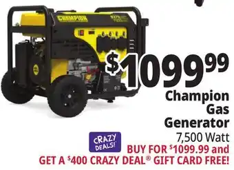 Ocean State Job Lot Champion 7500-watt generator offer