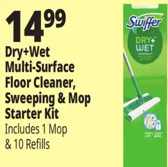 Ocean State Job Lot Dry+wet multi-surface floor cleaner, sweeping mop starter kit offer