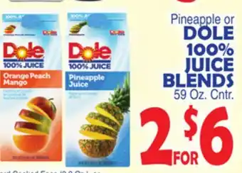 Bravo Supermarkets Dole 100% juice blends offer