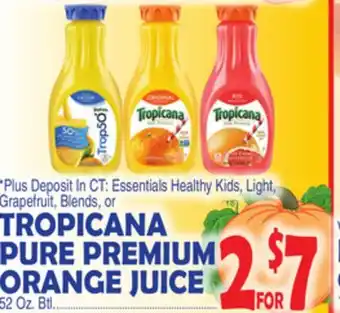 Bravo Supermarkets Tropicana pure premium orange juice offer