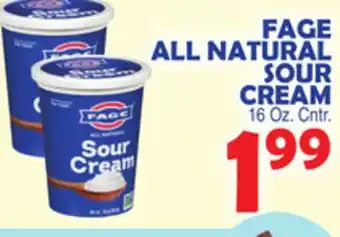 Bravo Supermarkets Fage all natural sour cream offer
