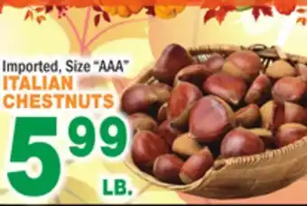 Bravo Supermarkets Italian chestnuts offer