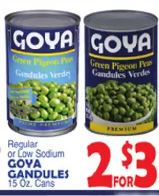 Bravo Supermarkets Goya gandules offer