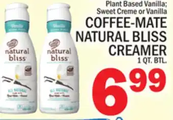 C Town Coffee-mate natural bliss creamer offer