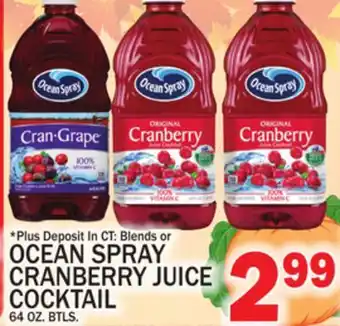 C Town Ocean spray cranberry juice cocktail offer