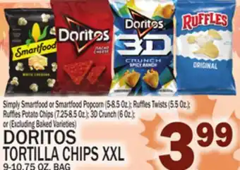 C Town Doritos tortilla chips xxl 9-10.75 oz. bag offer