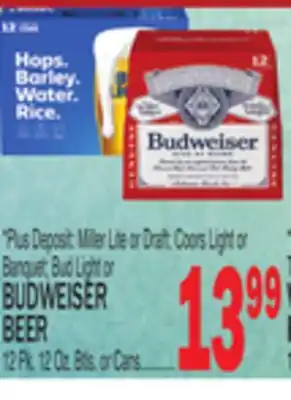 C Town Budweiser beer offer