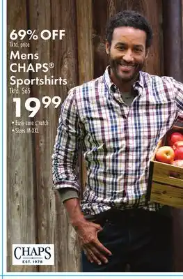 Boscov's Mens chaps sportshirts offer