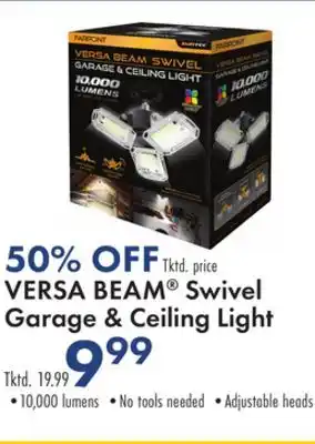 Boscov's Versa beam swivel garage & ceiling light offer