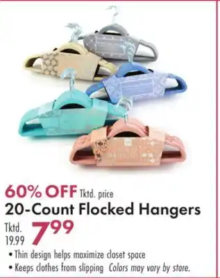 Boscov's 20-count flocked hangers offer