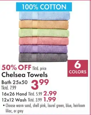 Boscov's Chelsea towels bath offer