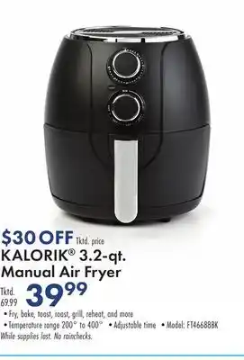 Boscov's Kalorik 3.2-qt. manual air fryer offer