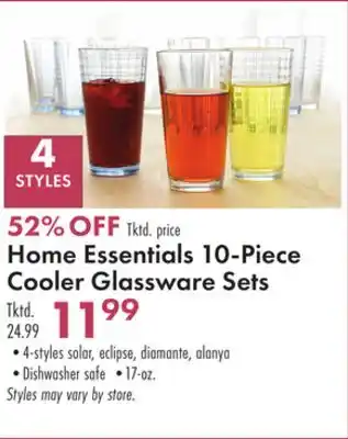 Boscov's Home essentials 10-piece cooler glassware sets offer