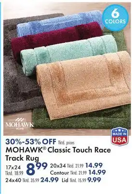 Boscov's Mohawk classic touch race track rug offer