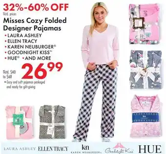 Boscov's Designer pajamas offer