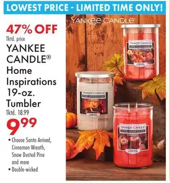 Boscov's Yankee candle home inspirations 19-oz. tumbler offer