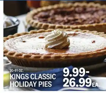 Kings Food Markets Kings classic holiday pies offer