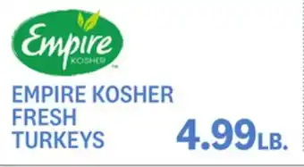 Kings Food Markets Empire kosher fresh turkeys offer