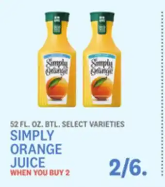 Kings Food Markets Simply orange juice offer