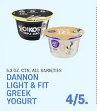 Kings Food Markets Dannon light & fit greek yogurt offer