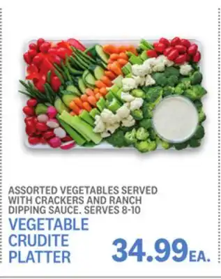 Kings Food Markets Vegetable crudite platter offer