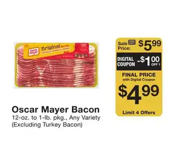 Fairway Store Market Oscar mayer bacon offer