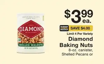Fairway Store Market Diamond baking nuts offer