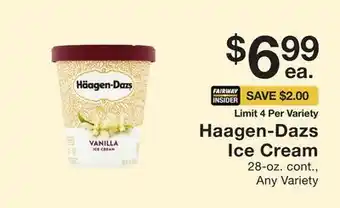Fairway Store Market Haagen-dazs ice cream offer