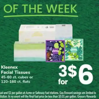 ACME Kleenex facial tissues offer