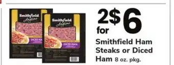 ACME Smithfield ham steaks or diced ham offer