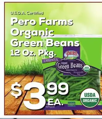 DeCicco & Sons Pero farms organic green beans offer
