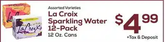 DeCicco & Sons La croix sparkling water 12-pack offer